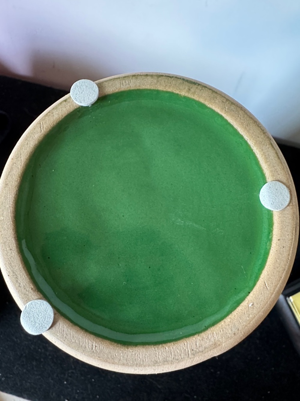 Green Ceramic Flower Utensil Holder - Picture 4 of 4